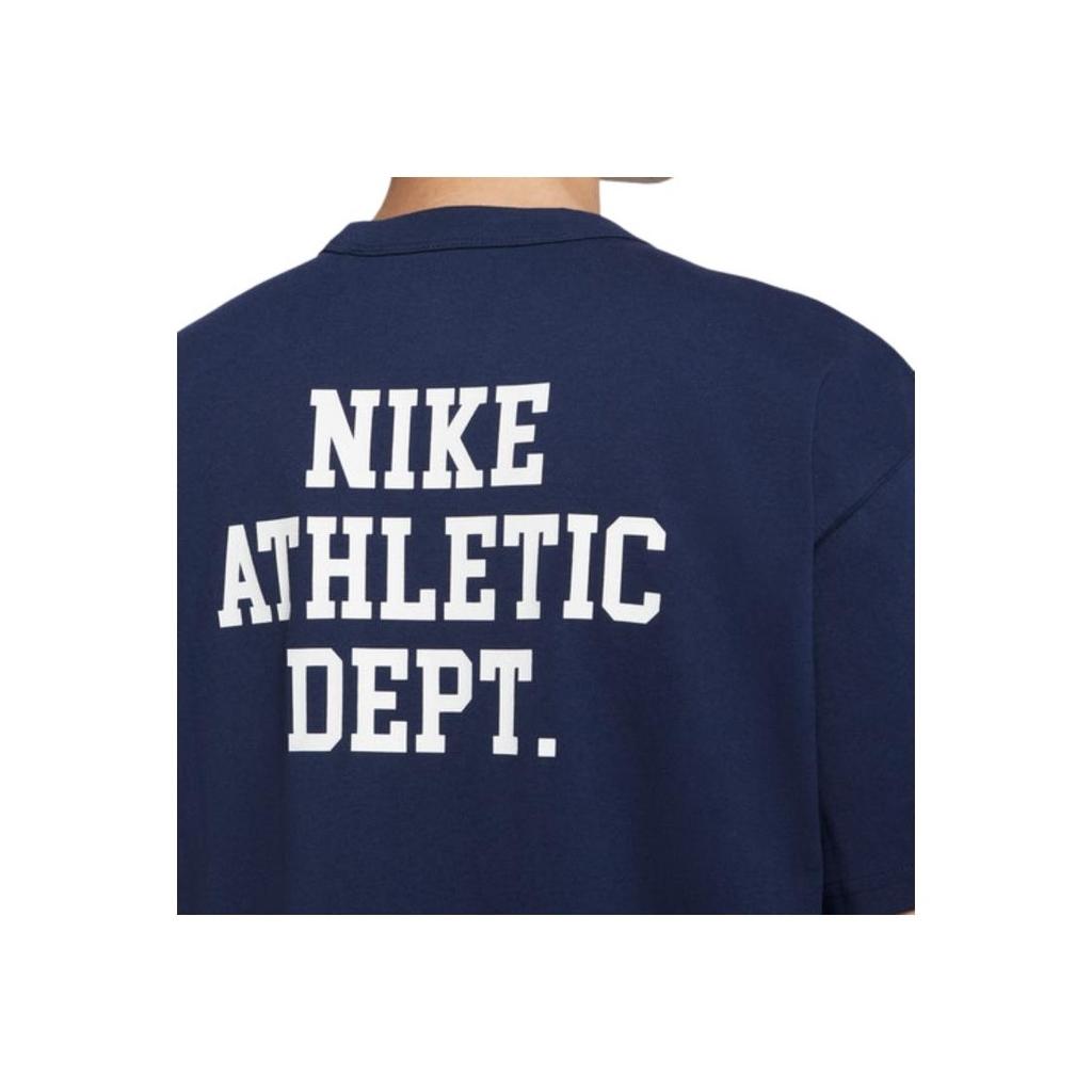 Nike Logo Print Crew Neck Short Sleeve T-Shirt Men Tops Obsidian FD0306-410