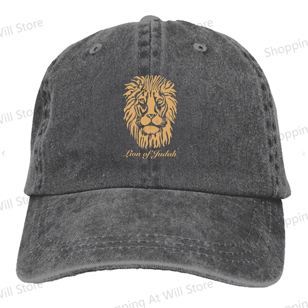 Lion of Judah Cowboy Hat Washed Mens Baseball Cap for Men Women Caps