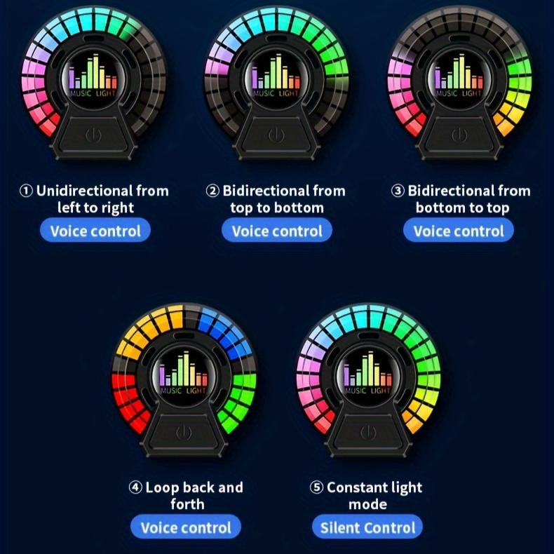 Smart Voice Control Car Aromatherapy Diffuser with Dynamic Rhythm Light Air Vent Clip-On Fragrance Dispenser