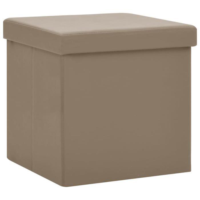 VidaXL Tabouret de Rangement Pliable Coffre de Rangement Conteneur de Rangement de Salon Salle de Séjour Maison Intérieur 338784