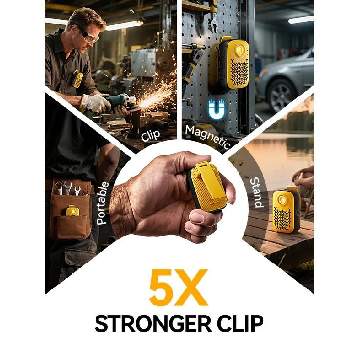 Wearable Bluetooth Speakers,IP67 Waterproof,Clip-On Portable Small Personal Speaker/Clean Sound/Stereo Pair/Wireless 5.4