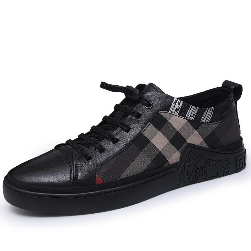 

2025 new lazy one-pedal men s shoes plaid cloth shoes soft-soled youth Korean version shoes men s board shoes casual business 44