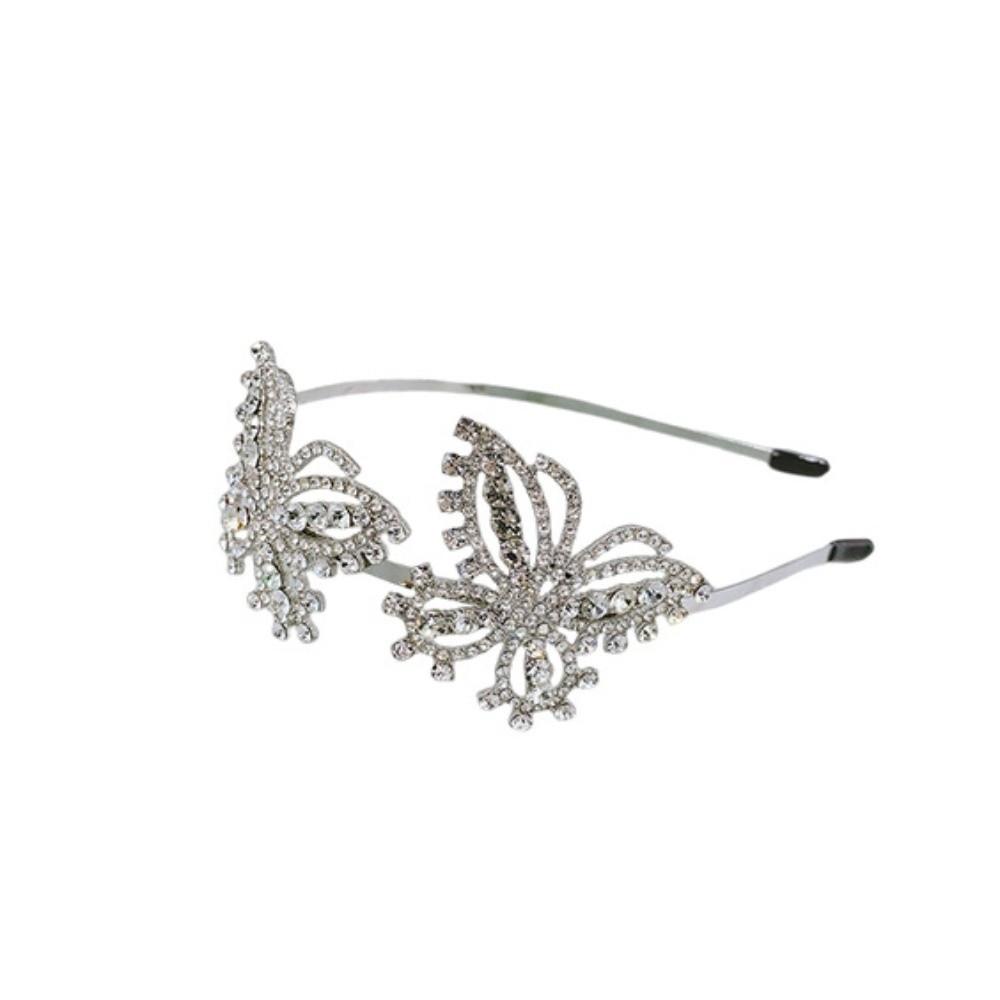 Elegant Butterfly Headband Shiny Crystal Headwear Fashion Rhinestone Hair Band  Girls Accessories