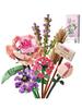 3 Arten von zusammengesetzten Blumenstrauß-Bausteinen DIY Blumenbaustein-Spielzeugset Heimdekoration Feiertagsgeschenk Geburtstagsgeschenk (Vasen nicht enthalten)