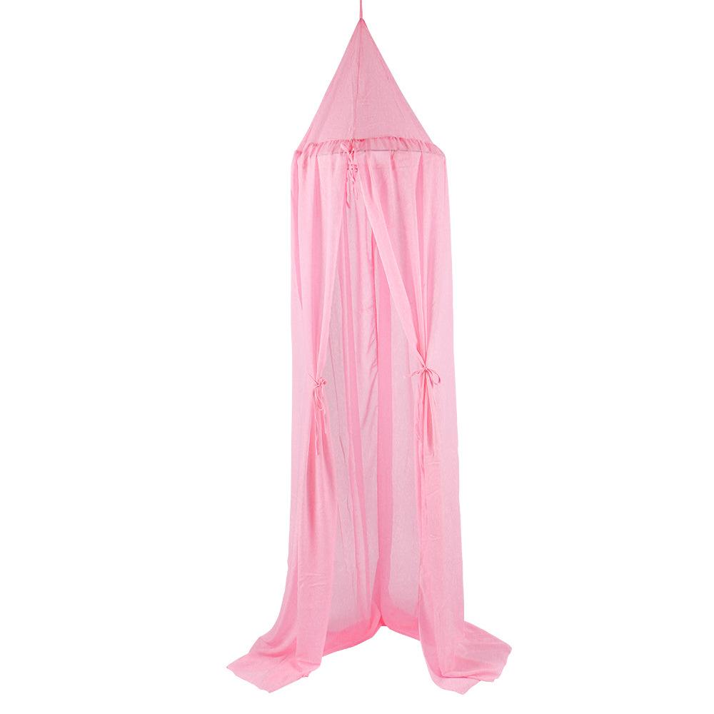 New Children's Solid Color Dreamy Hanging Mosquito Net Tent Summer Baby Chiffon Lightweight Breathable Bed Curtain