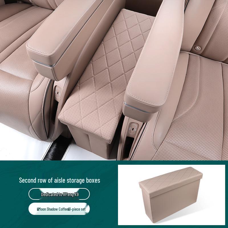 Foldable Storage Box for XPeng X9 Second-Row Armrest Seats 54X17.5X35
