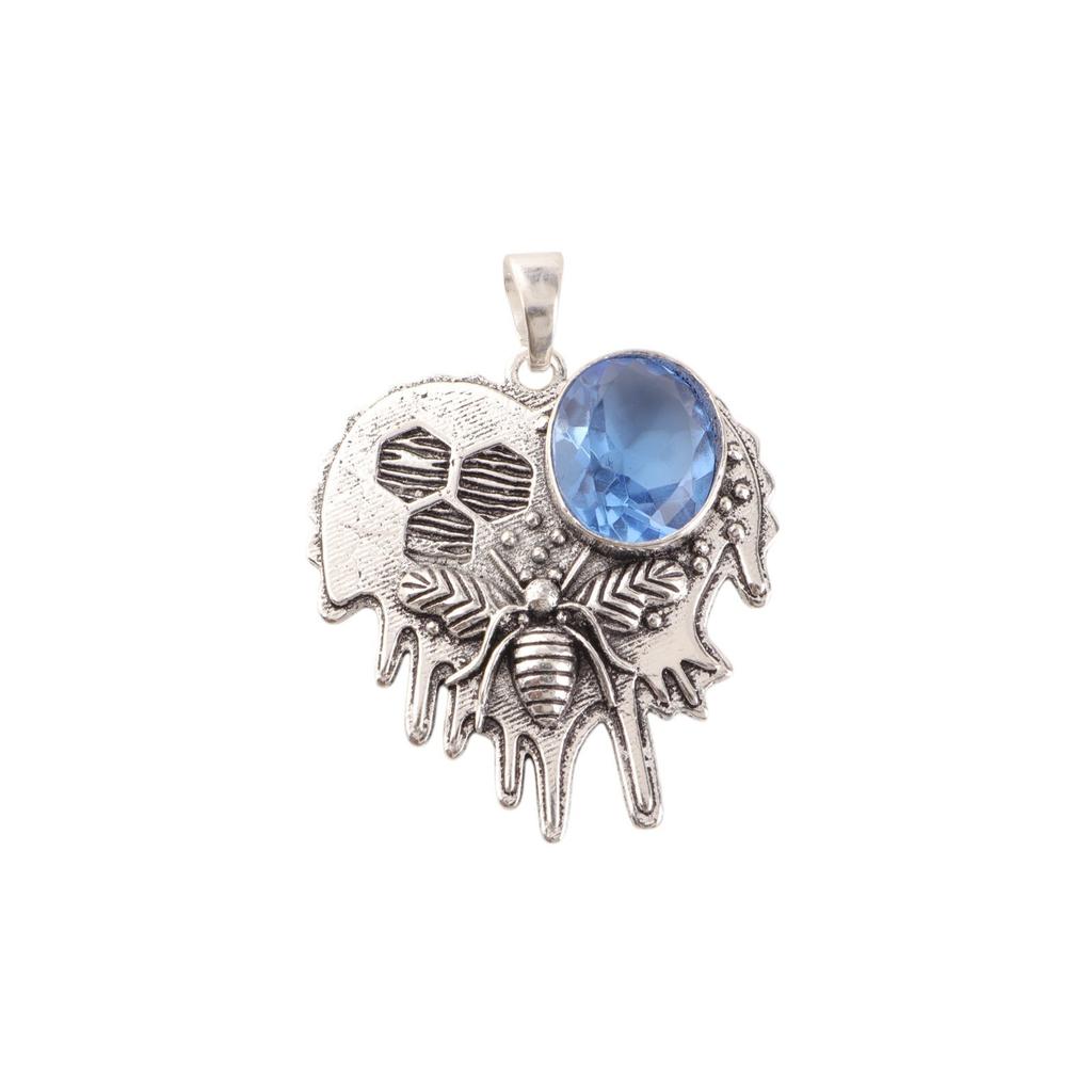 Tanzanite Gemstone 925 Stamped Silver Jewelry Handmade Fashionable Pendant 1.49" CP-28-10