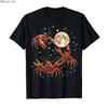 Three Crawfish Moon Retro Southern Galaxy Space Animal Tshirt For Men Women 100 Cotton T Shirts Short Sleeve Tops 04243