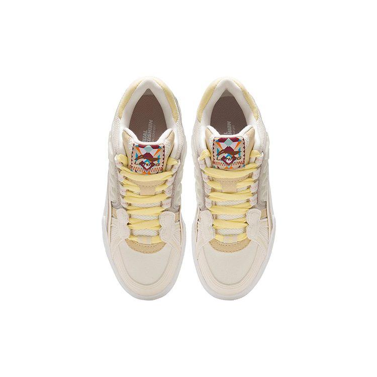 Li-Ning Millennium Era Fabric TPU Leather Trendy Sports Slip-Resistant Wear-Resistant Lightweight Breathable Low-Top Skate Shoes AZGS010-2