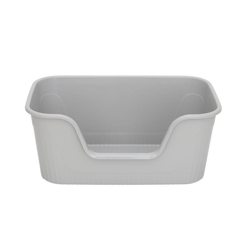 Extra Large Splash-Proof Cat Litter Box with Open Design and Mat for Maine Coon Cats