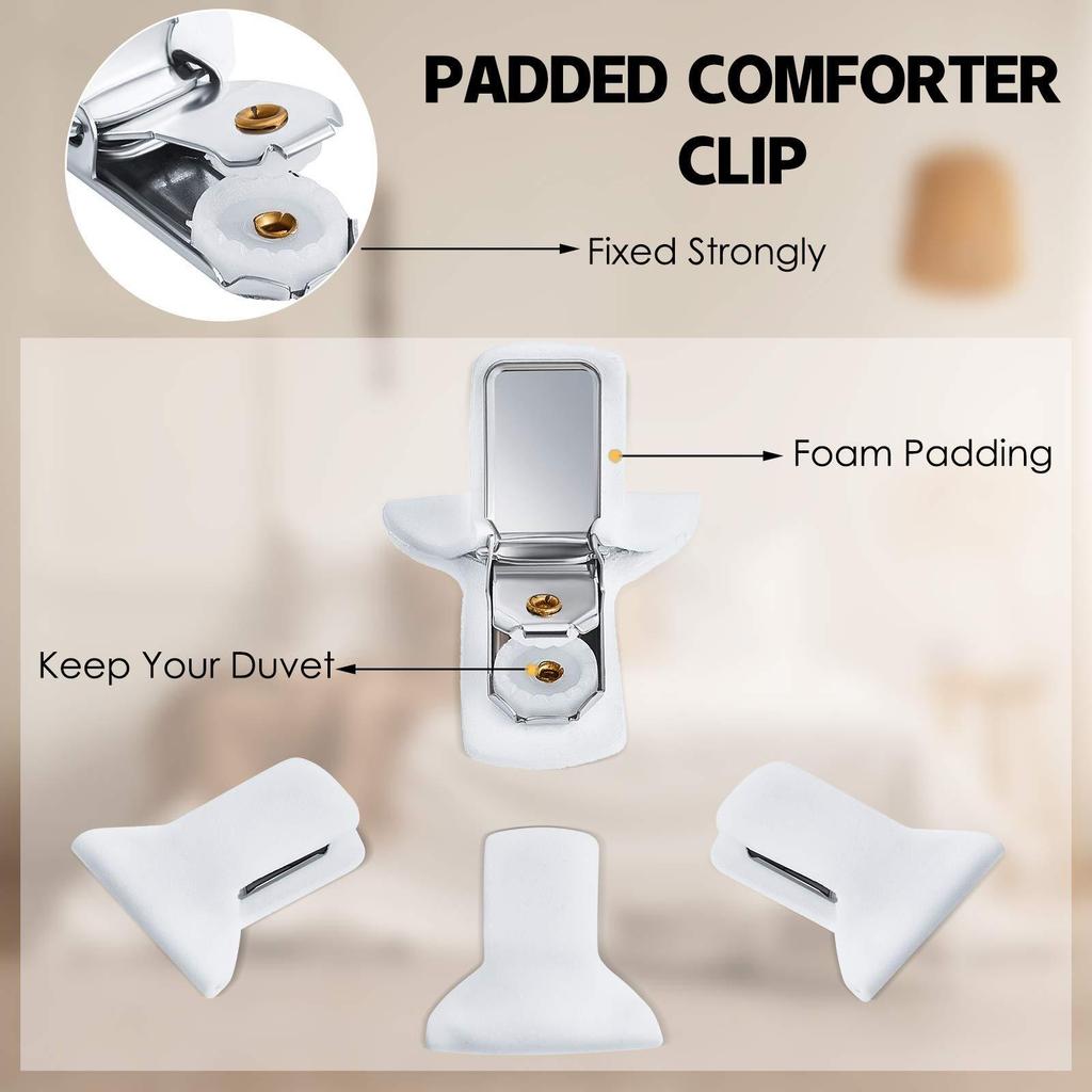 4pcs Quilt Single Clip Fixed Clip Non-slip Clip Fixed Clip, Quilt Holding Clip, Secure Quilt Run Clamp