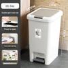 Large Foot-Operated Trash Can with Lid for Living Room