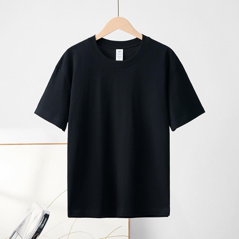 Unisex Loose-Fit Cotton T-Shirt - Summer Style, Solid Color, Short Sleeve