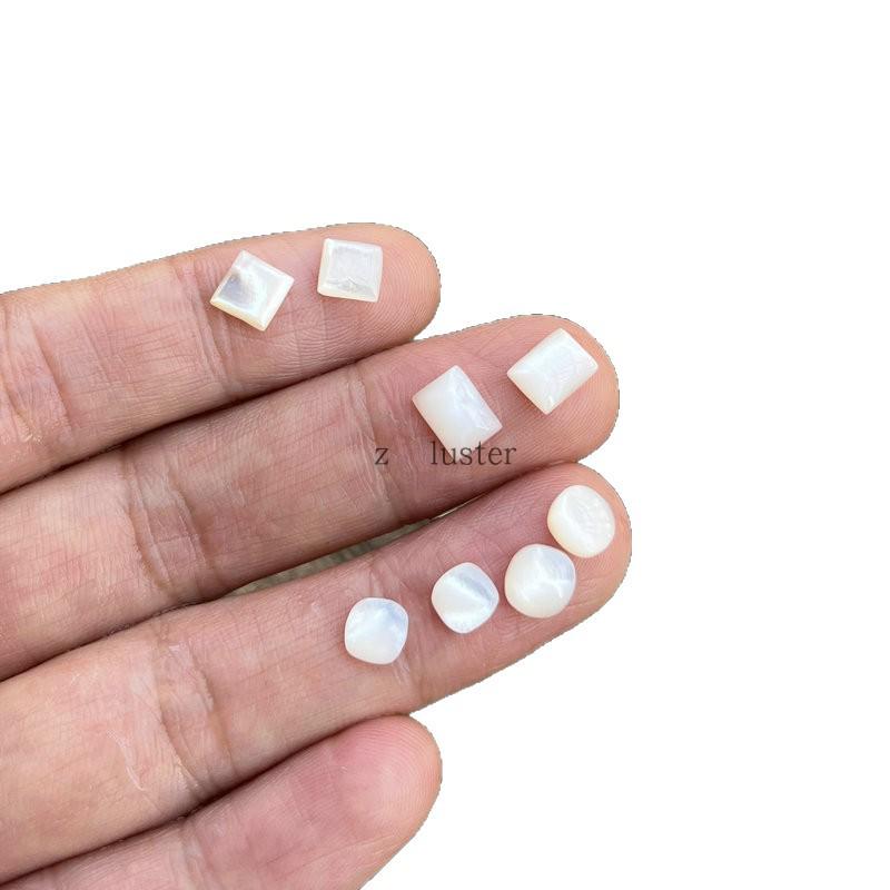 Natural White Mother-of-Pearl Patch Earring and Jewelry DIY Accessories