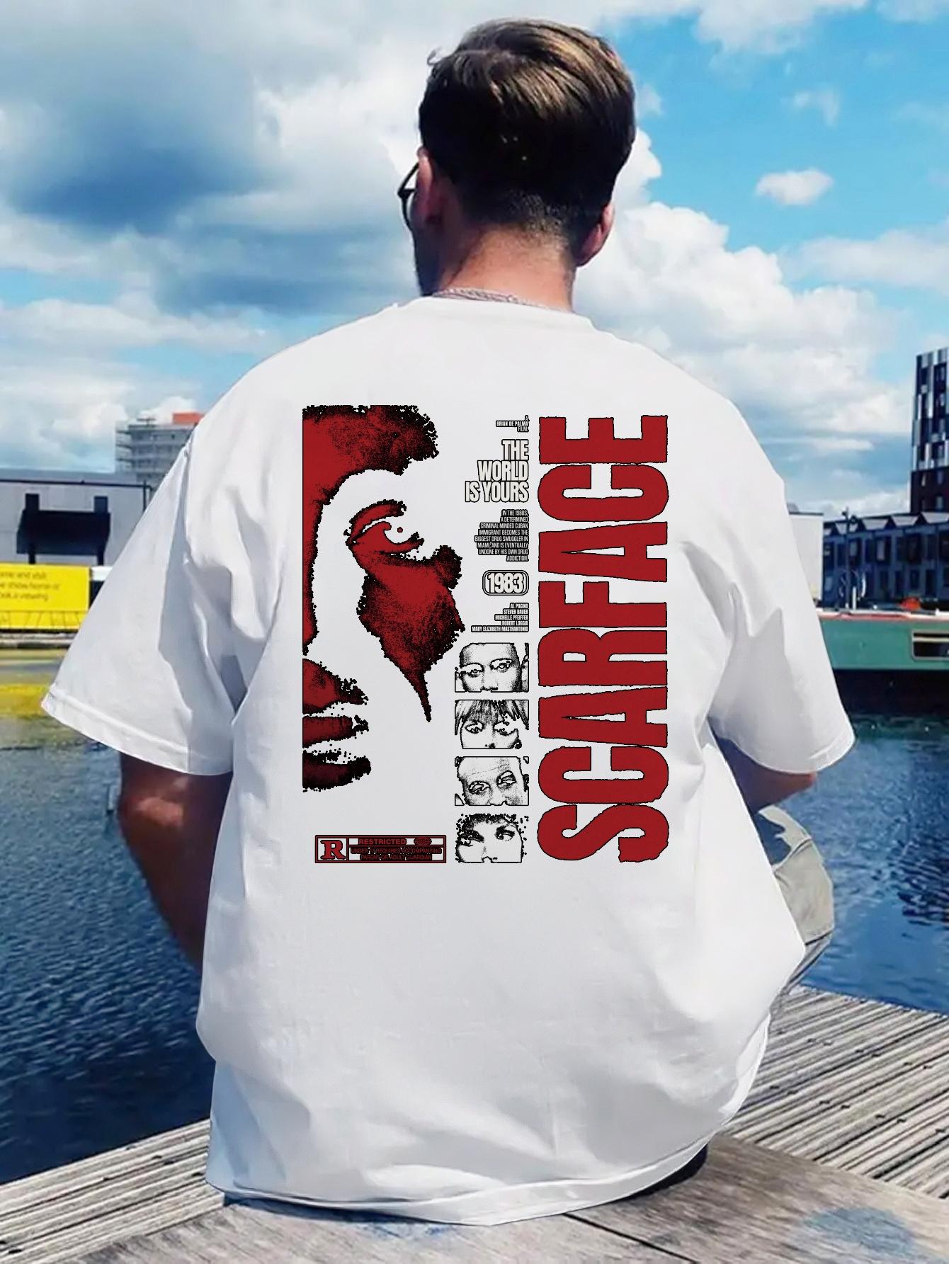 Scarface Graphic T-shirt - Bold  The Scarface is Here  Print XXXXL