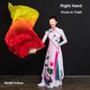 10cm Half Circle Silk Veil Chinese Short Bellydance Fan Hand Dye Adults Fan  Kid Women