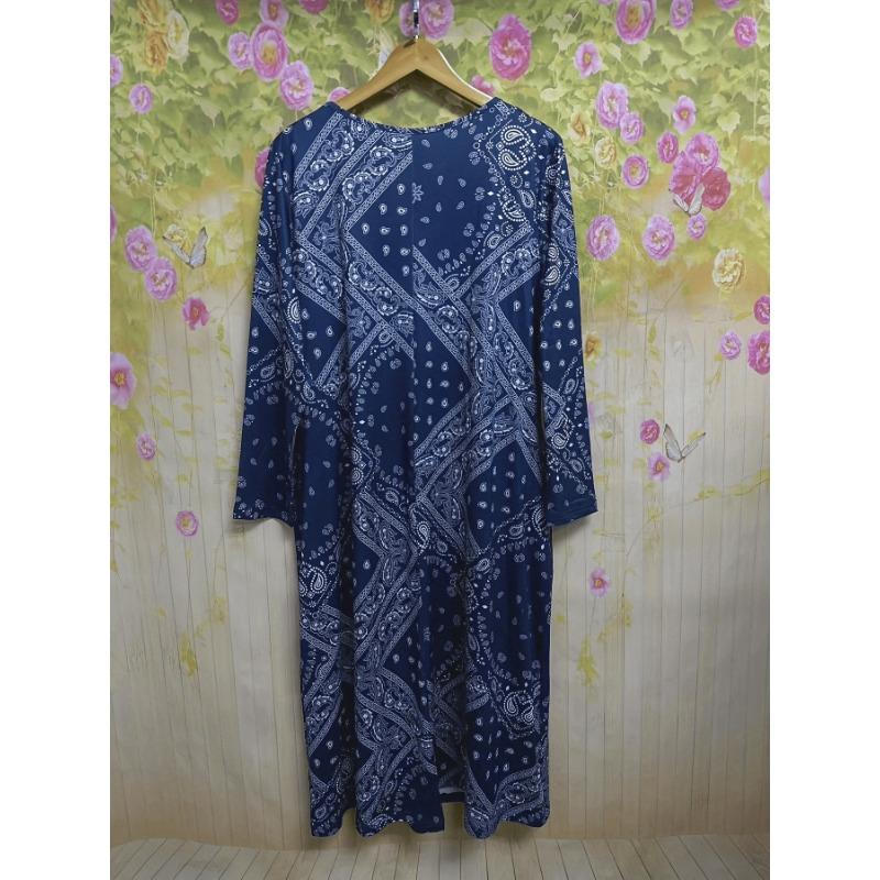 Spring/Summer Dress Casual Loose Plus-size Print Dress for Women