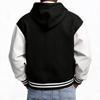 Giacca Casual con Cappuccio da Uomo con Zip - Giacca da Baseball Foderata per l'Uso Quotidiano