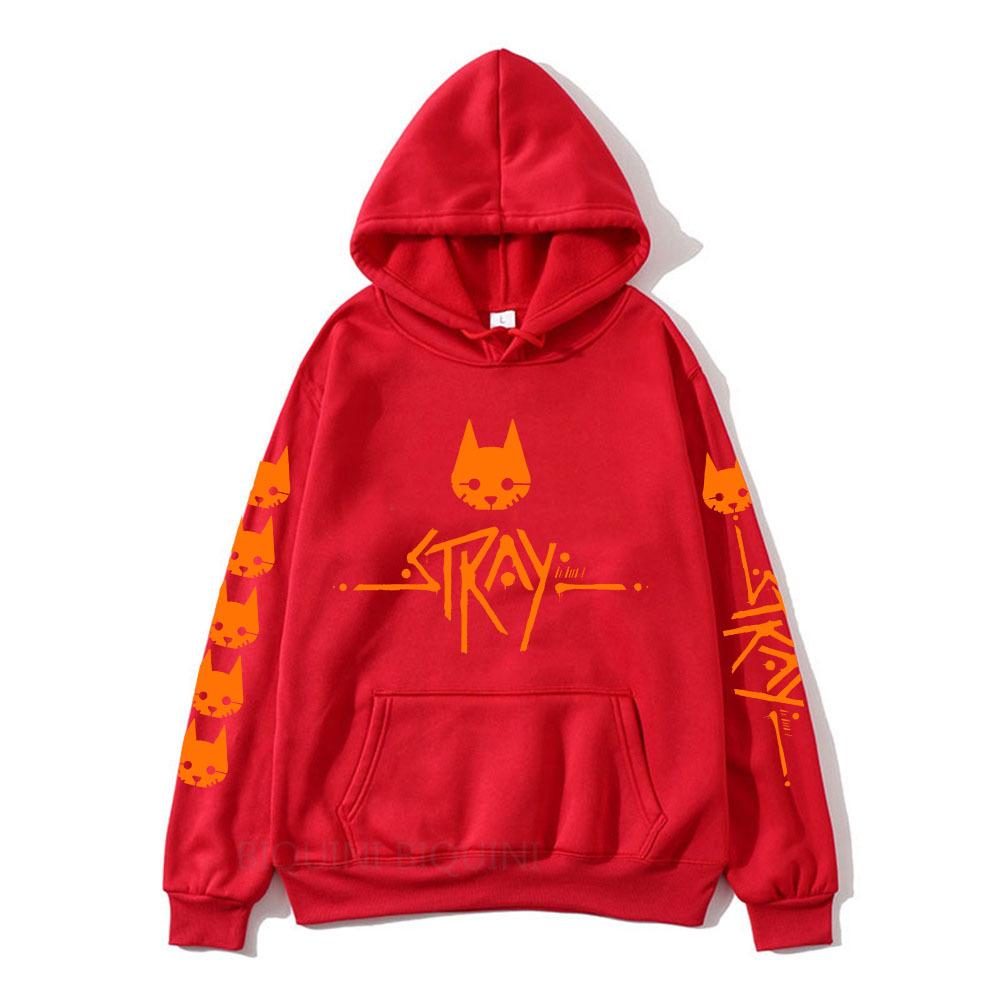 Stray Game Cartoon Print New Hoodies Women Men Long Sleeve Hooded Sweatshirts Unisex Casual Y2K Street Fashion Pullover Clothing