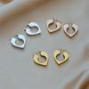 Gold Plated Heart Hoop Earrings Stainless Steel
