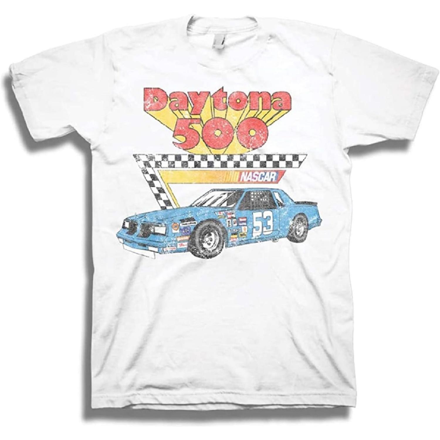 Винтажная футболка NASCAR Daytona 500 - Мужская графическая футболка Винтажные гонки на гоночных автомобилях(1) S