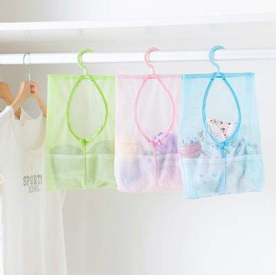 Useful Kitchen Bathroom Hanging Storage Bags Clothespin Mesh Bag Organizer with Hook for Bath Swimming Kids Toys Storage Baskets