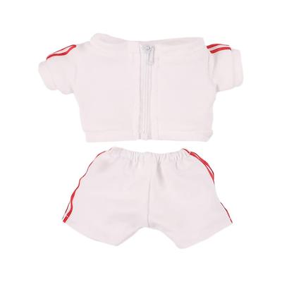 Niannyyhouse 20cm Doll Clothes Cotton Doll Clothes Sportswear Dress Up Jacket Pants Doll Baby Clothes for Plush Toys (white)