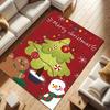 1pc Christmas Themed Rug, Gingerbread Man Snowman and Christmas Tree Print, Bedside Carpet, Non slip Laundry Room Mat, Machine Washable Wate