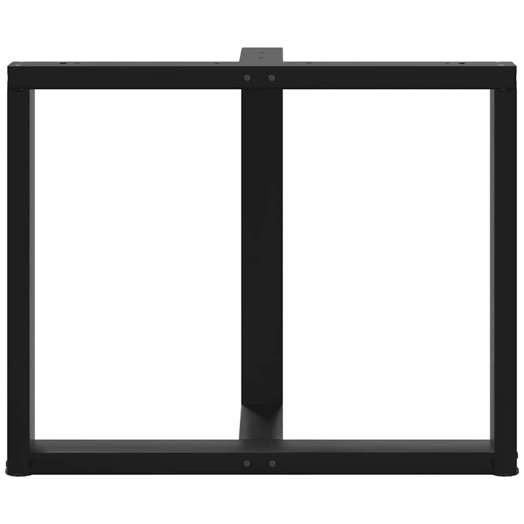 Vidaxl Nogi Do Stołu Jadalnego, 2 Pcs., Czarne, 90X35X(72-73) Cm, Stal