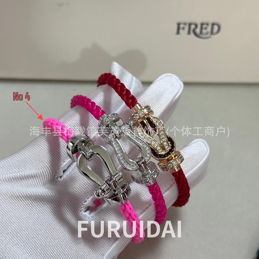 Fei Family Year of the Horse Diamond Horseshoe Buckle 8-Shaped Bracelet - Unisex, Versatile DIY Hand Rope for Couples