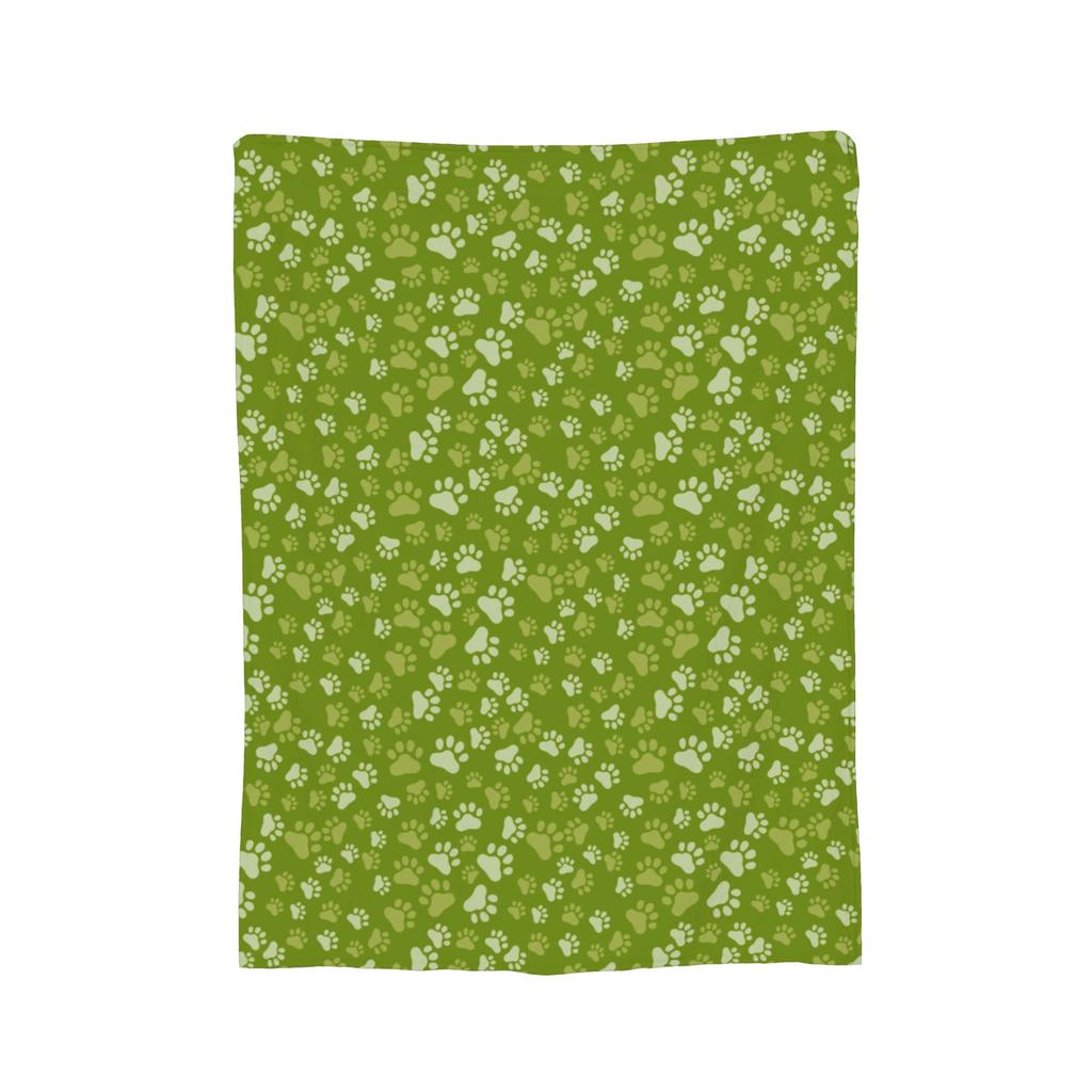 Dog Paw Cartoon Pet Blankets Coral Fleece Plush Decoration Ultra-Soft Throw Blankets for Bedding Travel Bedspread