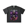 260 GSM Double Yarn 32 Count 100% Cotton Black Clover V1 Asta Print Unisex Heavy Cotton T Shirt