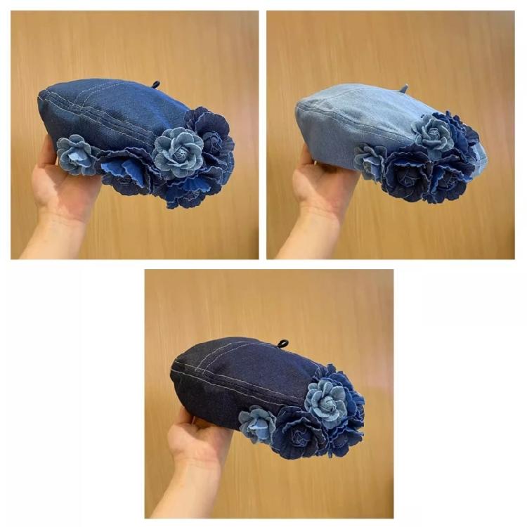 Novelty Stylish Cabbie Hat for Men Women Hat Denims Vintage Cabbie Caps Unisex Headwear Autumn Winter Hat for Daily Wear