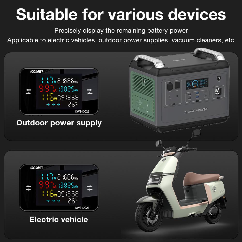 Elektrisk Motorsykkel Scooter Batteriladingstester Laderanalysator 0-80V Spenning Strøm Effekt Test XT60 XT90 Grensesnitt
