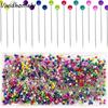 600 Peças/Caixa Alfinetes de Patchwork Multicor Retos de Empurrar Alfinetes Retos Profissionais Cabeça Redonda Alfinete de Broche DIY para Tecido Costura