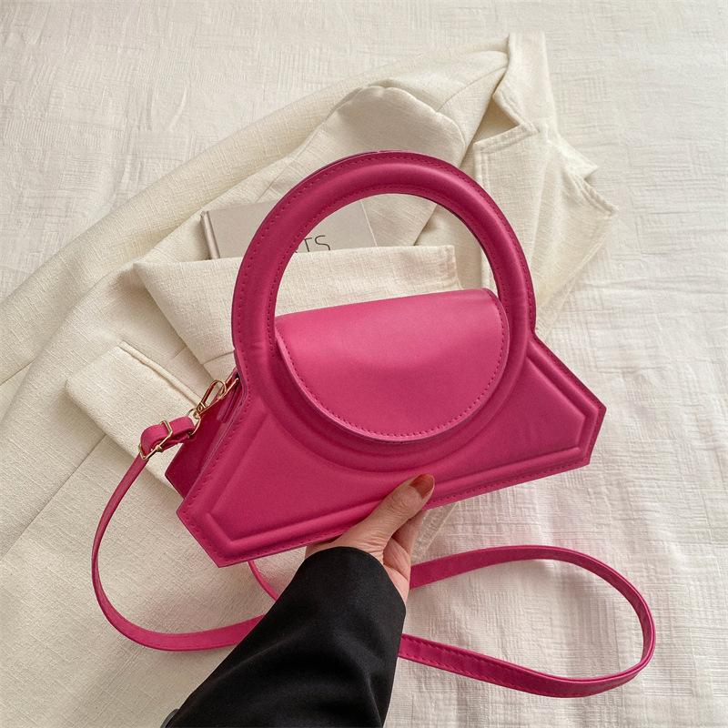 Niche design handbag early spring new fashion trendy simple solid color shoulder crossbody handbag women's bag tide