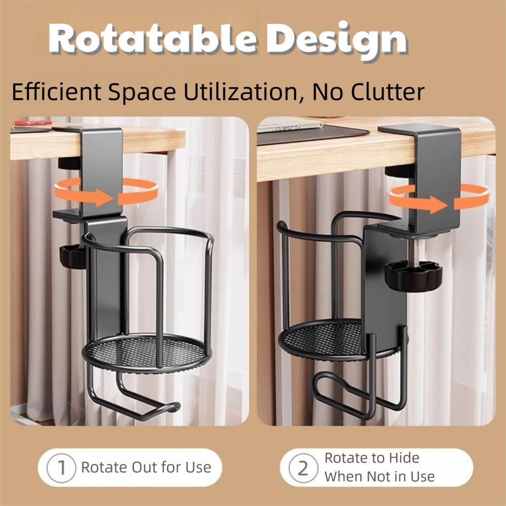 Waterproof Rotating Desk Cup Holder 2 In 1 Mug Floating Shelves  Office Accessories
