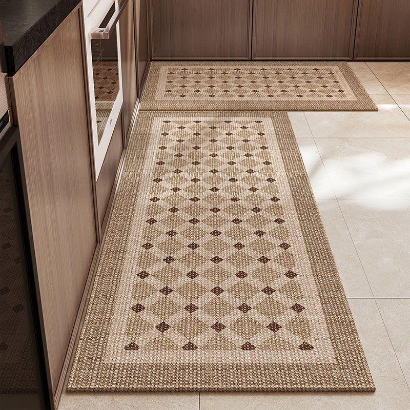 Minimalist Rectangular Kitchen Mat, Oil Resistant Non Slip Splash Proof Cushioned Floor Mat for Sink and Stove Area