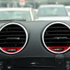 Red Carbon Fiber Air Conditioner Outlet Trim Cover Car Interiors Accessories Decoration Sticker For Benz M-class W164 2005-2011