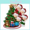 Exquisite Multi-head Resin Santa Family Christmas Ornament Ideal For Elegant Holiday Display