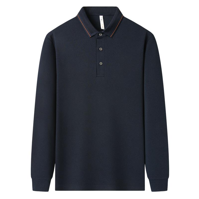 Autumn Men s Lapel Collar Long Sleevetpolo M