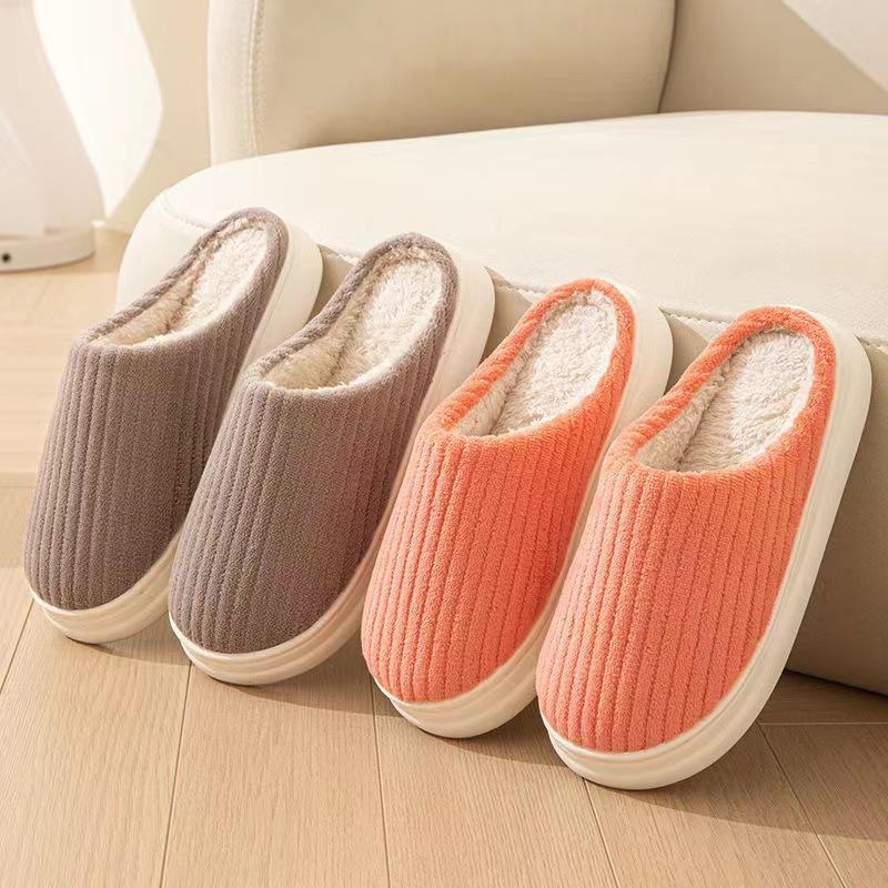 Cotton Slippers Autumn and Winter 2025 New Indoor Home Non-slip Household Plush Thick-soled Slippers Winter