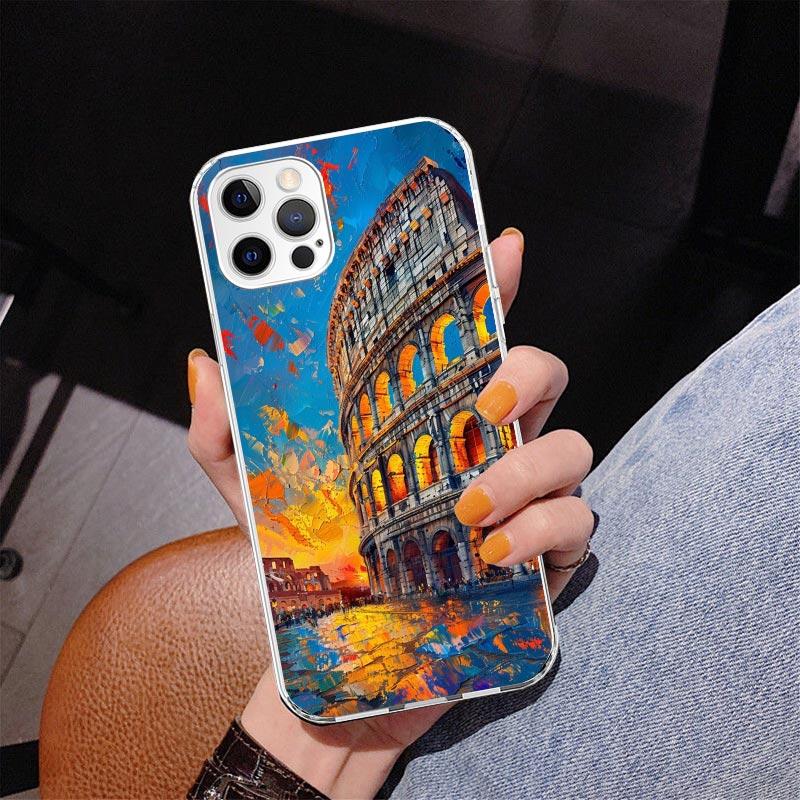 Roman Colosseum Phone Case For iPhone 17 Air 16 Pro Max 16E 15 + 14 Plus 11 12 13 Mini 7 8 SE Gift Print Cover Fundas