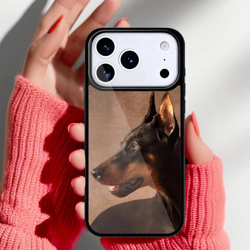 Doberman Dog Phone Case for iPhone 17 16 15 14 13 Pro Max Back Cover for 12 11 Pro Coque