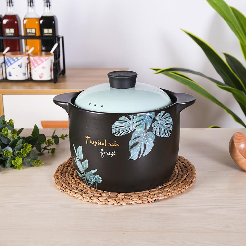 Large Capacity Heat Resistant Ceramic Stew Pot Ming Health Home Gift
