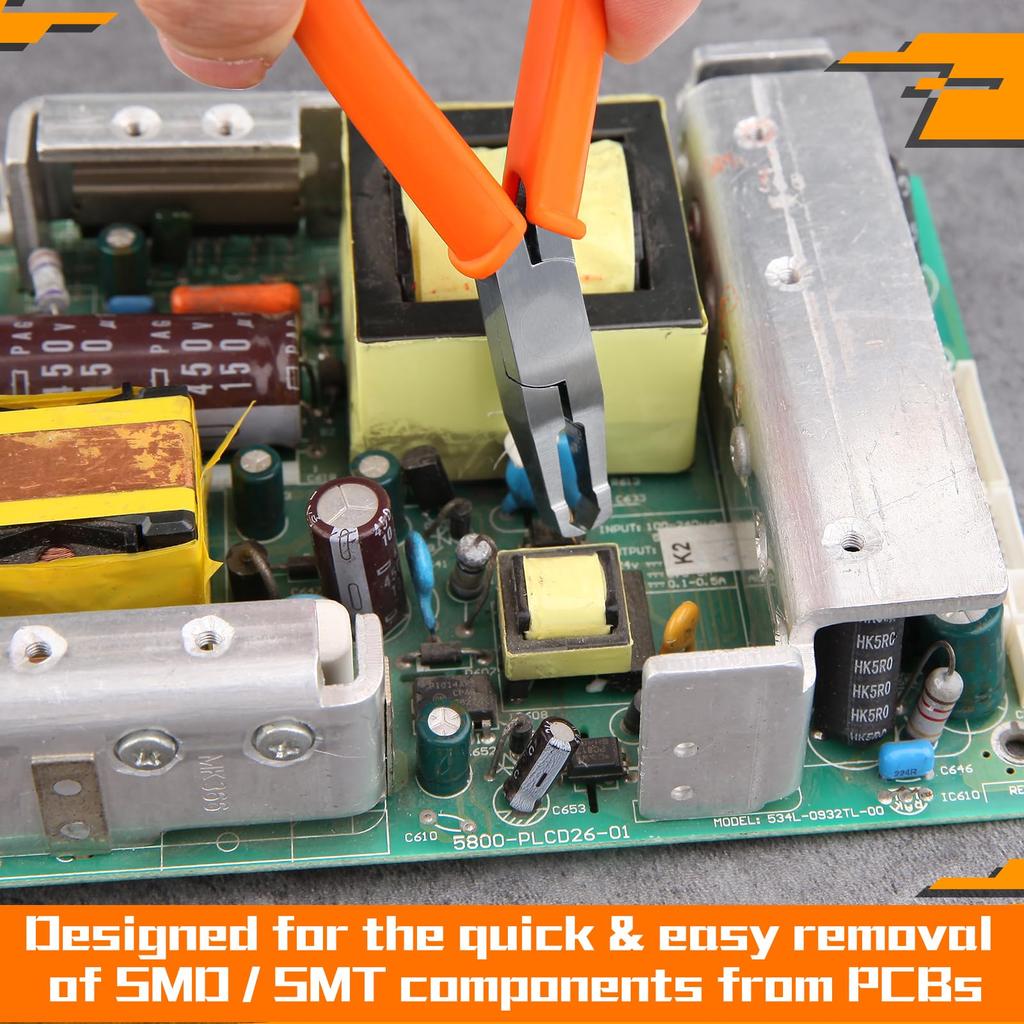 SPEEDWOX 110mm Plastic End Straight Precision End Nippers for Printed Circuit Miniature End Angle for Professional Hobbies Nippers, Small, Powerful,