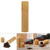1Pc Round Shape Portable Handmade Natural Bamboo Tea Jar Storage Holder Container Box Home Use