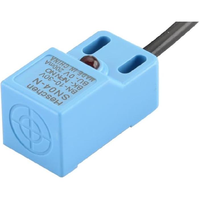 Heschen Square Inductive Proximity Sensor Switch Non-Shield Type SN04-N Detector Distance 5mm 10-30VDC 200mA NPN Normally Open(NO) 3 Wire