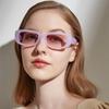 Xunge 95004 Retro Colorful Gradient Square Fashion Sunglasses for Men & Women.