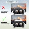 Ice Spong/PU Leather Face Cushion Breathable Cover Virtual Reality Headset Cooling Fan Interface & Adjustable Lens Guard